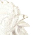 a white statue of a bird on a white background