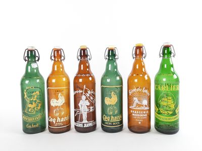 Un lot de 6 bouteilles : 4 bouteilles COQ HARDI, 1 bouteille…