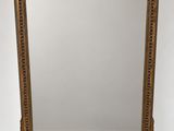 a large gold framed mirror with ornate carvings on the sides