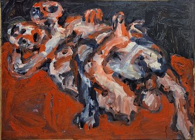 Jacques DANIEL (1920-2011) Groupe de personnages, 1994/1995