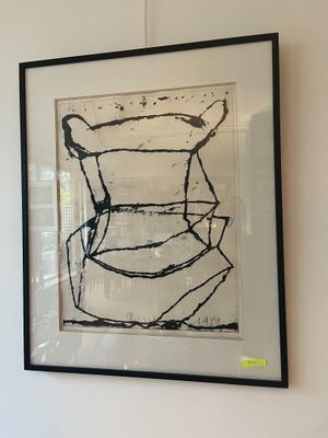 a picture of a picture of a vase on a wall