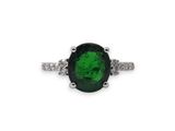 Bague en tourmaline verte et diamant