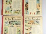 quatre pages d'un livre pour enfants en français avec des illustrations d'animaux