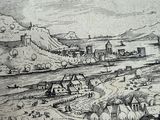 a picture of a drawing of a town in the middle of the picture