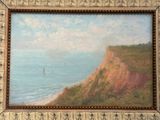 a picture of a painting of a sailboat on the water