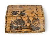 a small box with a painting on it