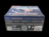 a box with a card game inside of it on a black background