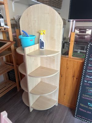 a shelf that has a lot of shelves on it