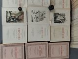 a lot of books that are on a table