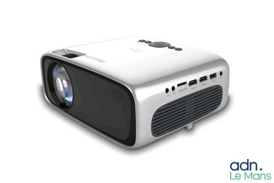 an image of a small projector with a projector on top of it
