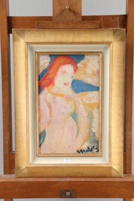 une image représentant un tableau où l'on voit une femme assise devant un chevalet