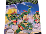 a book with a picture of a teenage mutant hero