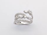 une image d'une bague en diamant sur fond blanc