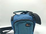 a close up of a camera bag on a white background
