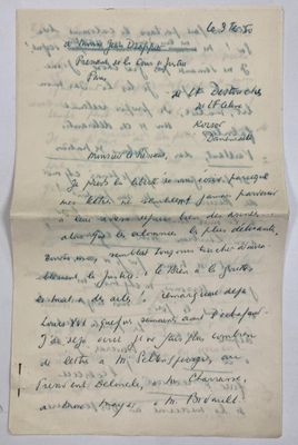an old handwritten letter from a man who is writing on a piece of paper