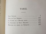 an open book with a list of items on it