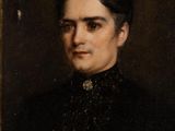 portrait of a woman in a black dress