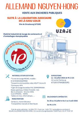une affiche annonçant la vente d'Allemand Nouyenhong