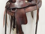 a brown saddle with a brown seat and a brown seat