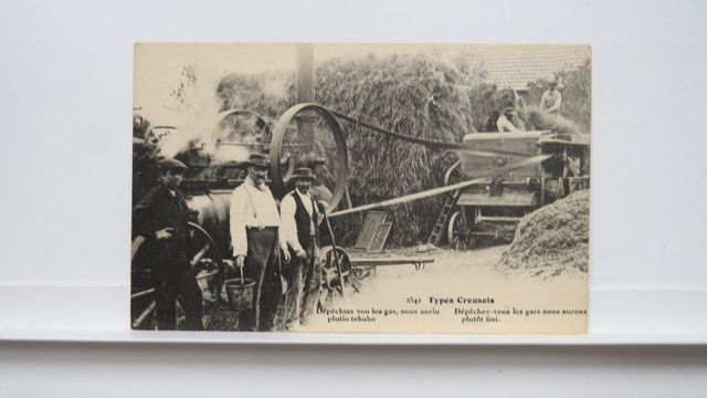 Types Creusois Scène de Battage (PM 2542). Carte rare. TBE.