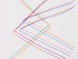 an image of a drawing with colored lines on a white paper