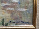 une image d'une peinture représentant un oiseau sur une branche d'arbre
