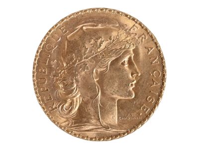 Pièce de 20 francs or au coq, 1912. Petites usures. - Photo 1