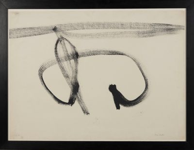 Hugo WEBER (1918-1971), Composition noire - 1953,
