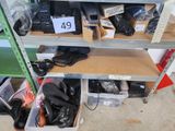 many different types of cell phones on the shelves