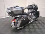 a motorcycle that is parked in a garage