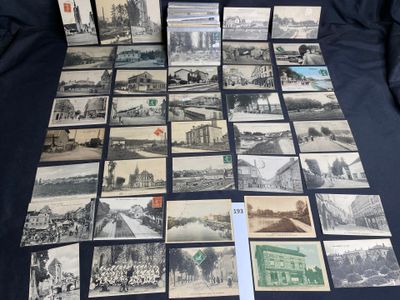 a lot of old postcards that are on the table