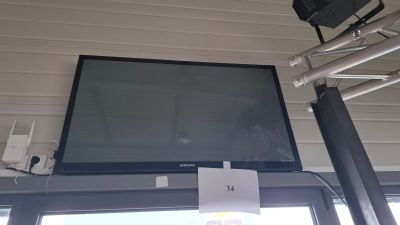 a flat screen tv mounted on the wall above a window
