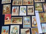 a lot of cards that are on a table