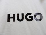 white t - shirt with the word hugo printed on it