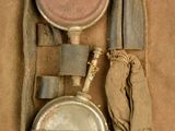 a picture of a set of items that are in a bag