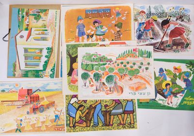 many cards of different colors and designs on the table