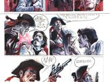 les pages d'une bande dessinée sur lesquelles figure le dessin d'un homme tenant un pistolet