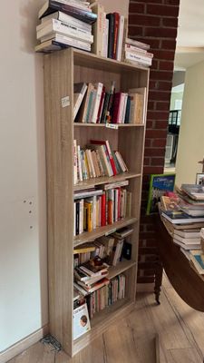 une bibliothèque remplie de livres dans une pièce