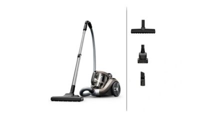 un gros plan d'un aspirateur et un aspirateur sur fond blanc