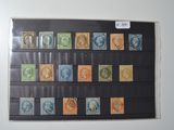 a picture of a picture of a collection of stamps on a wall
