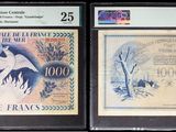 trois billets de banque différents sur lesquels figure l'image d'un ours