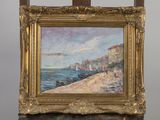 a picture of a picture of a painting on a easel