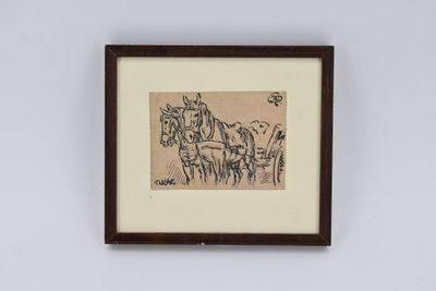 Pablo TILLAC (1880-1969) Chevaux attelés