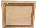 an old picture frame with a wooden frame on a white background