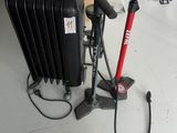 a bike and a radiator in a garage