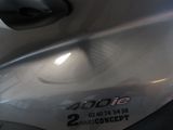 a close up of a motorcycle with a sticker on it