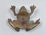 a frog that is sitting on top of a metal object