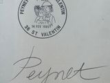 an envelope with a picture of a man and a woman on it