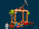 a lego pirate set with a pirate ship and a pirate skeleton