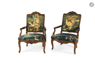 paire de fauteuils français de style Louis XV du XIXe siècle